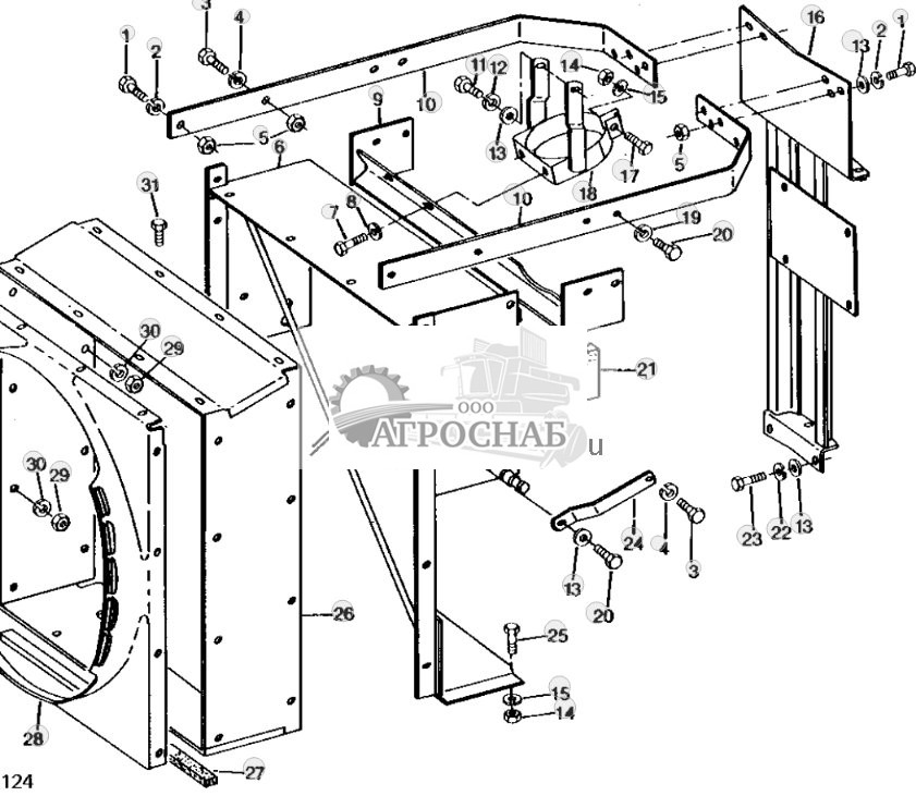 Fan Shroud Extension And Front Hood Support 